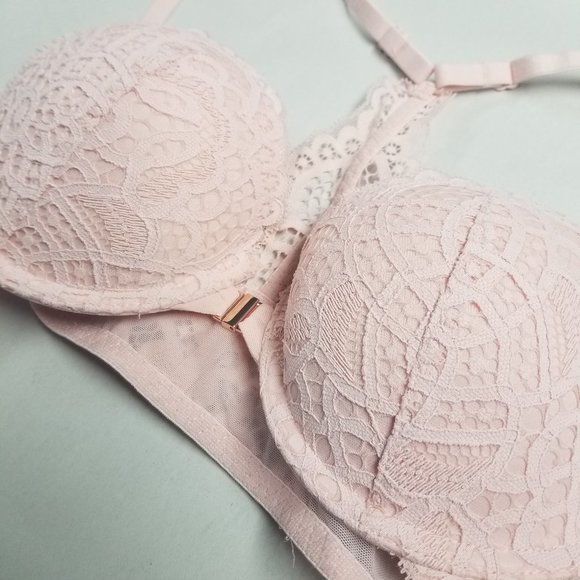 Auden Racerback Front Clasp Push-Up Bra Pink - Picture 3 of 6